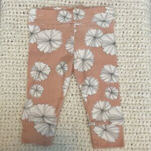 Milkbarn Baby Girl Pink Flower Pull on Pants New with tag 6-12 months